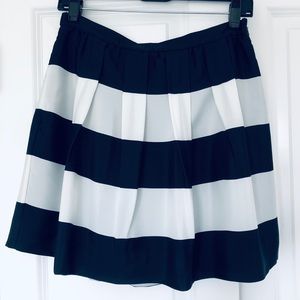 J.Crew Navy and White Stripe Skirt
